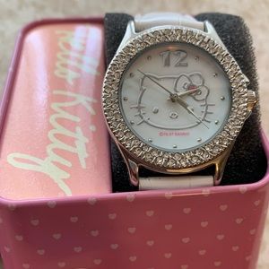 NEW Hello Kitty Watch HK Watch Pearl Jeweled Face